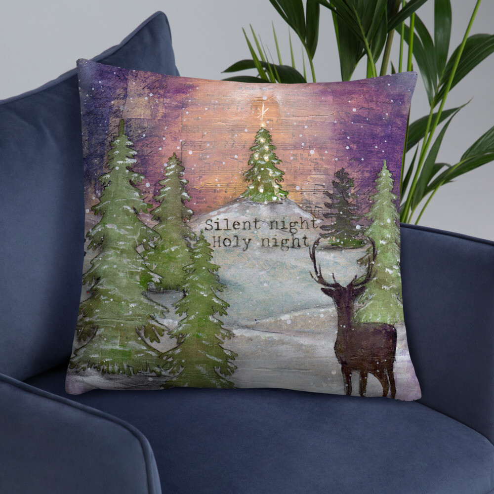 Silent Night Holy Night Basic Pillow