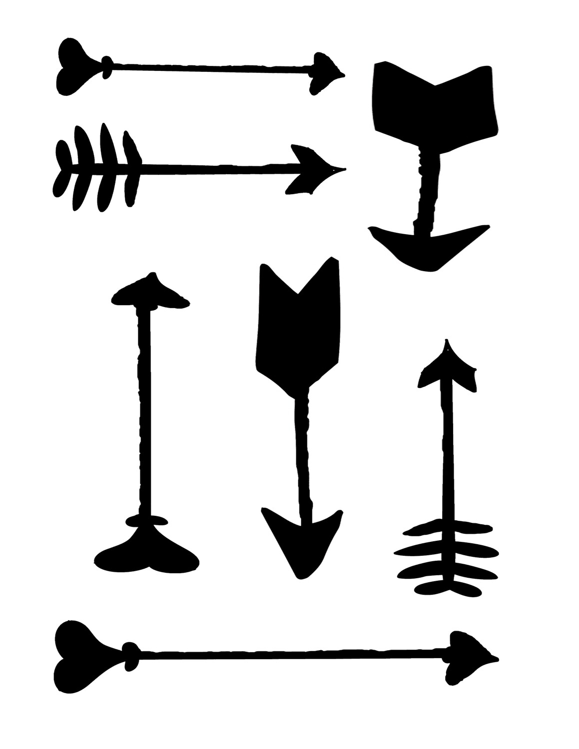 Arrows 12x16 stencil