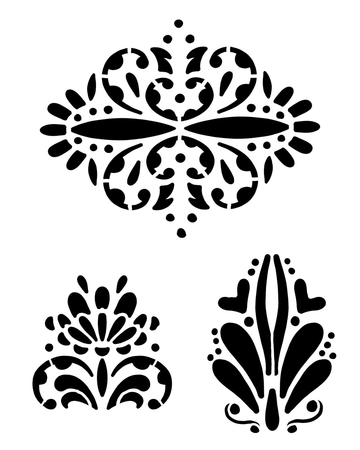 Spanish Elements stencil 8x10