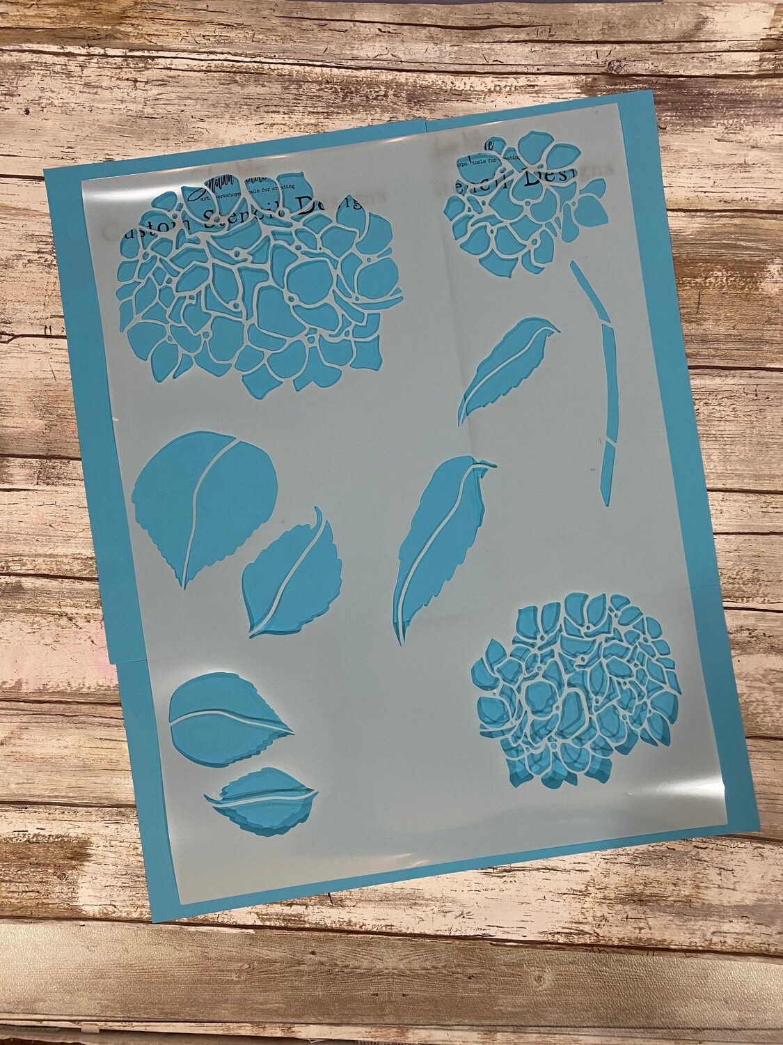 Hydrangea Trio clearance stencil