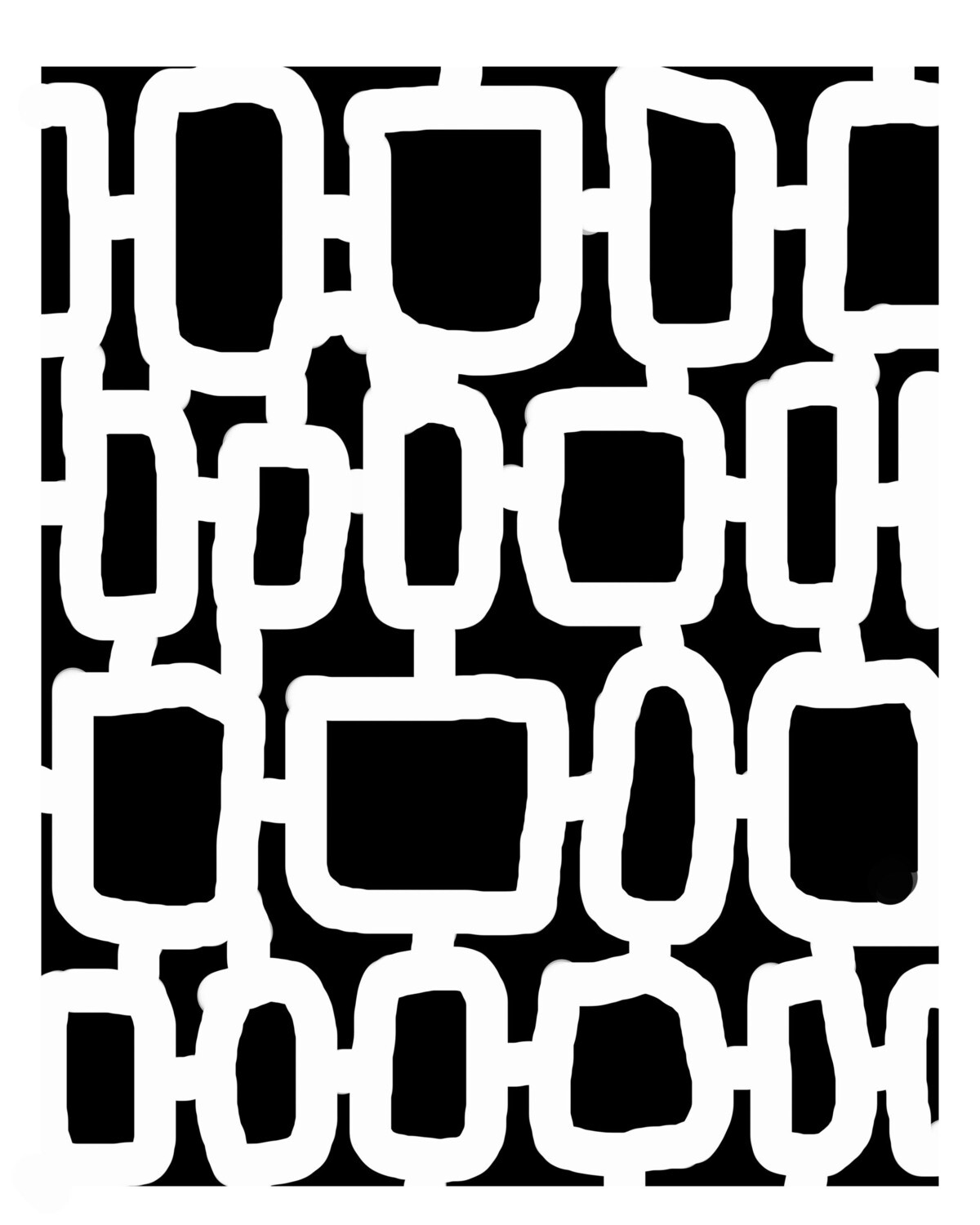 Retro Pattern 3 stencil 8x10