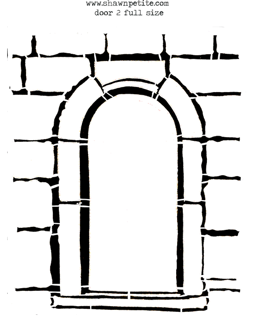 Door 2 large inverted 8x10 stencil