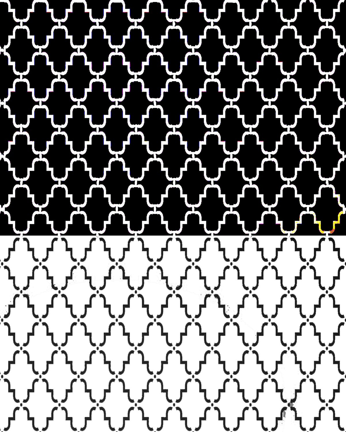 Vintage Quatrefoil stencil 8x10