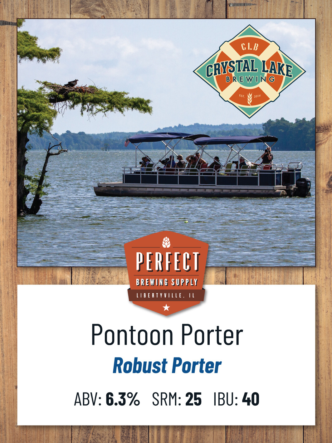 Crystal Lake Pontoon Porter (Extract Recipe)Perfect Brew Supply