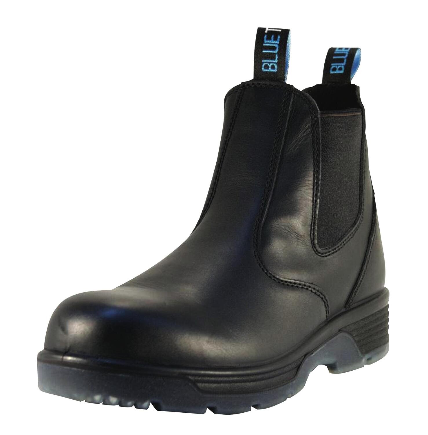 RBBBTST8.5 - Blue Tongue® Station Black Slip-On Soft Toe Boots