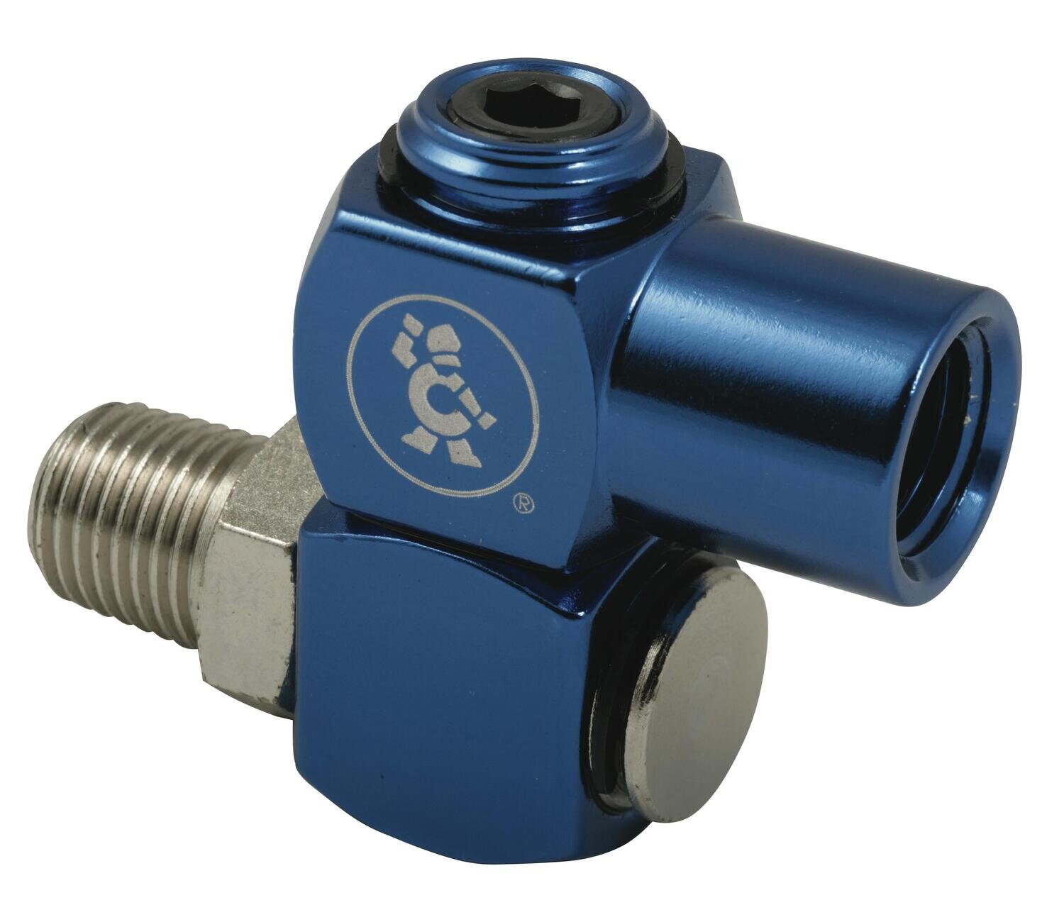 CAT250AS 1/4” NPT Blue Anodized Swivel Fitting