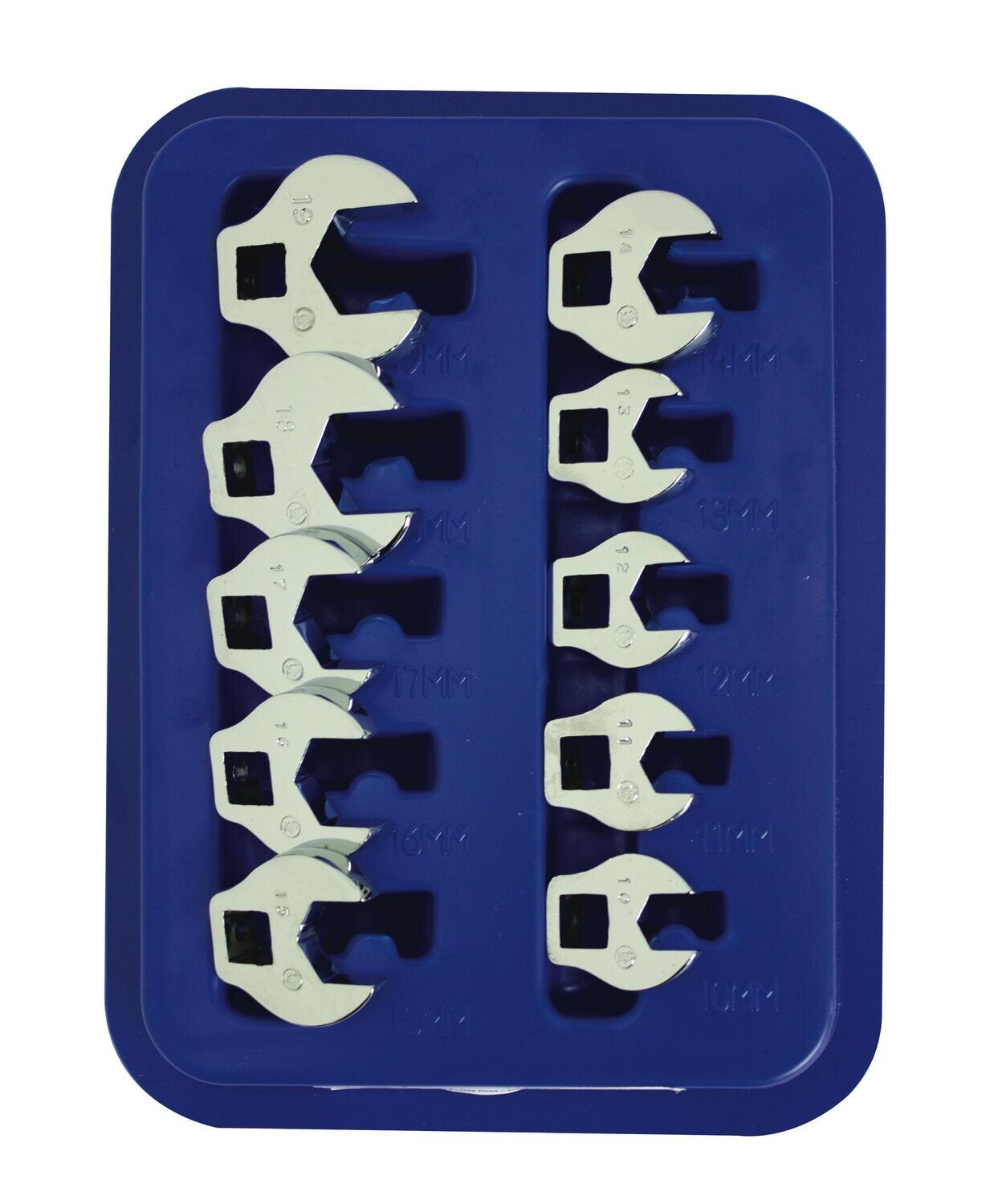 CFWM10ST 10 Piece 3/8" Drive Metric Crowfoot Wrench Set