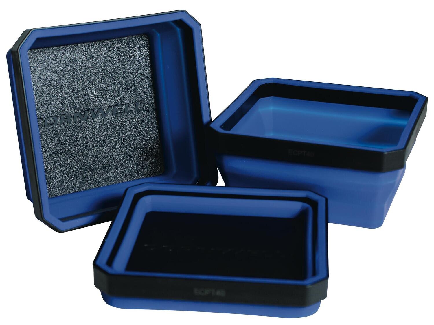 ECPT40 3 Piece Expandable/Collapsible Parts Tray, Blue