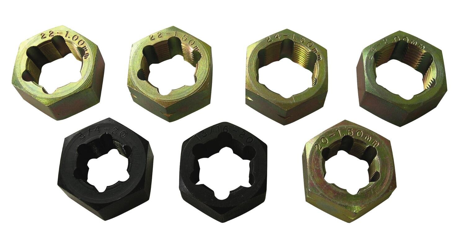 JA52 7 Piece Spindle and Axle Die Rethreader Set