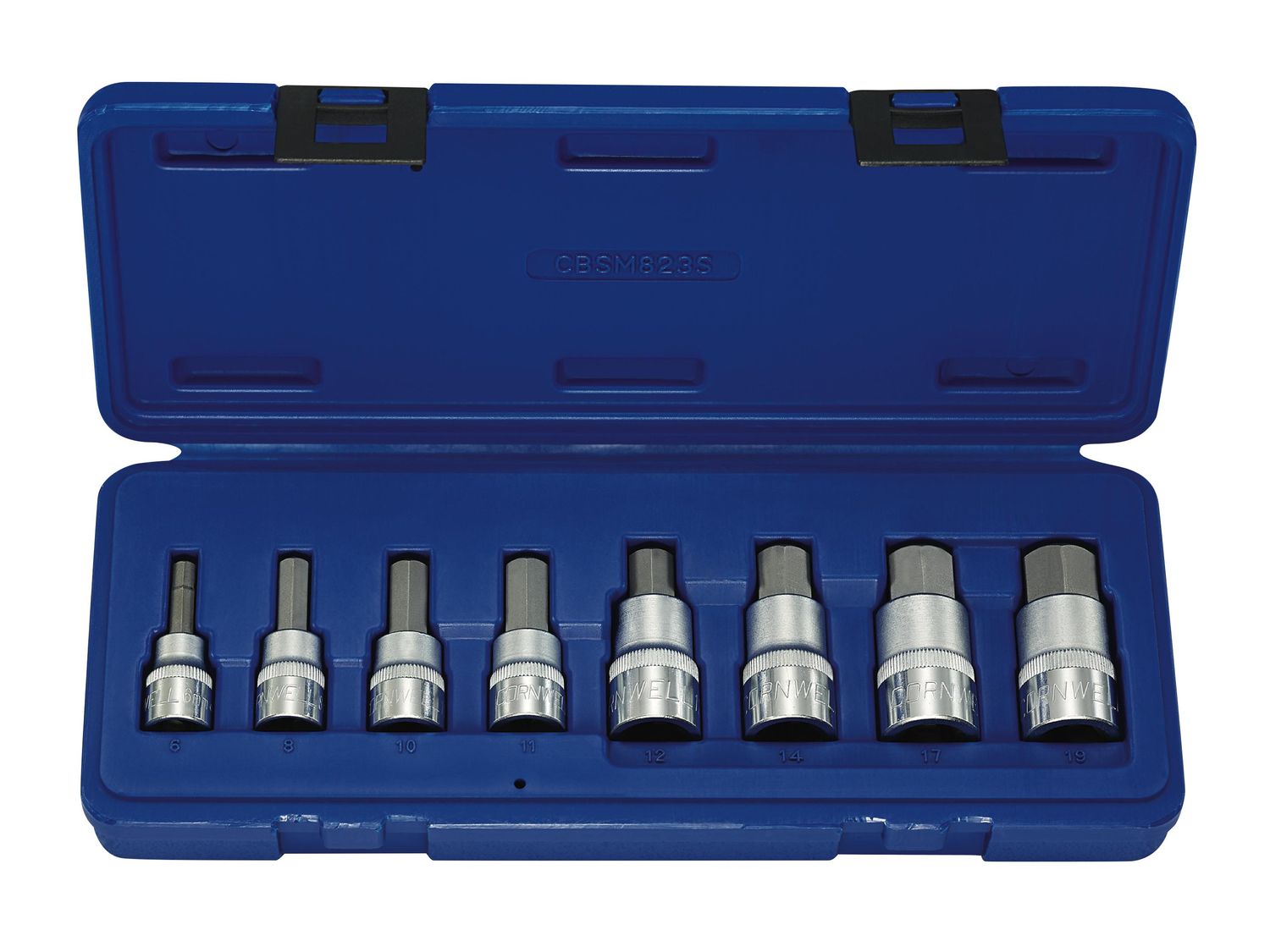 CBSM823S 8 Piece 3/8" & 1/2" Drive Metric Hex Bit Socket Set