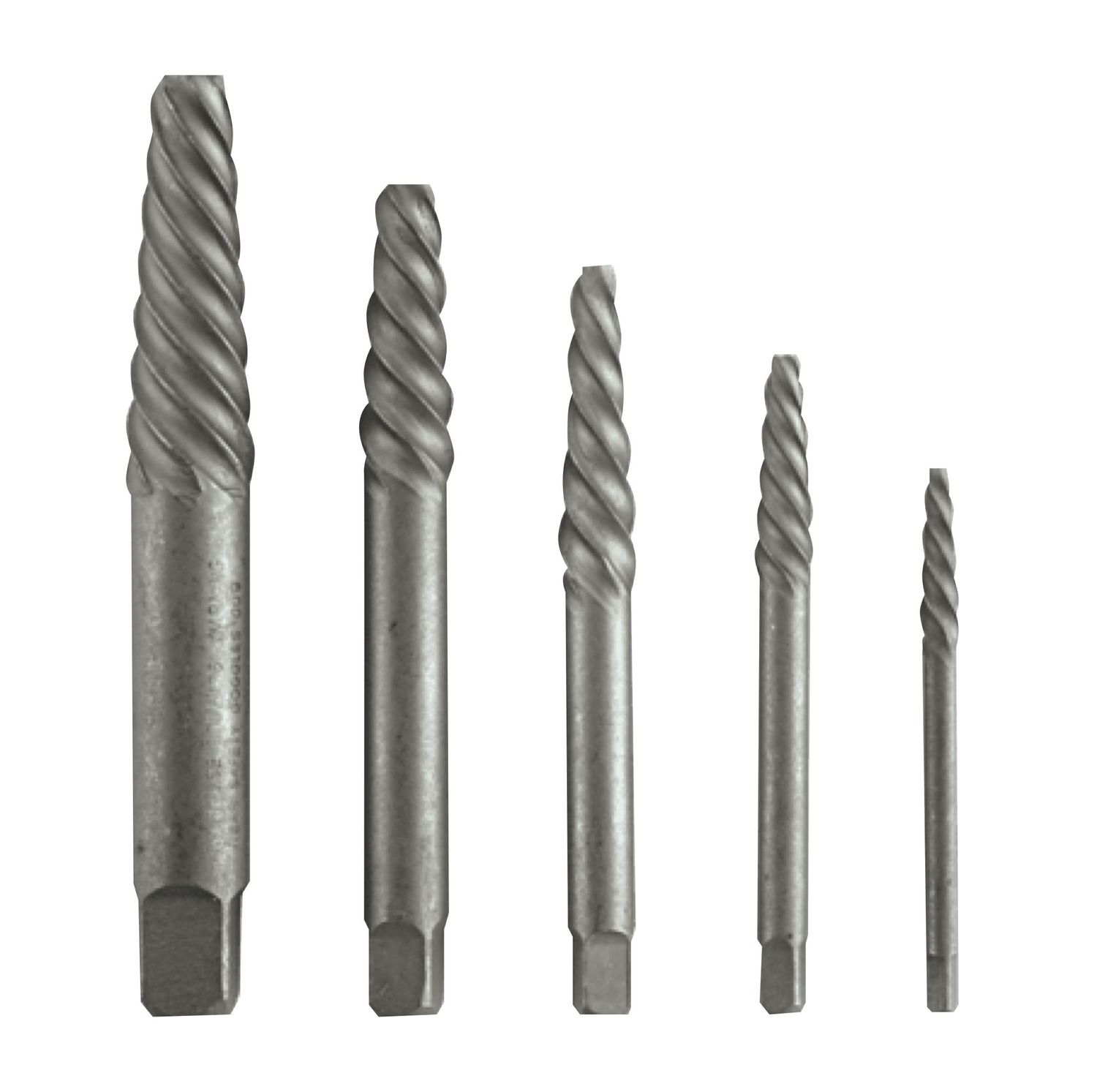 BOSBSPE5S 5 Piece Spiral Fluted Screw Extractor Set