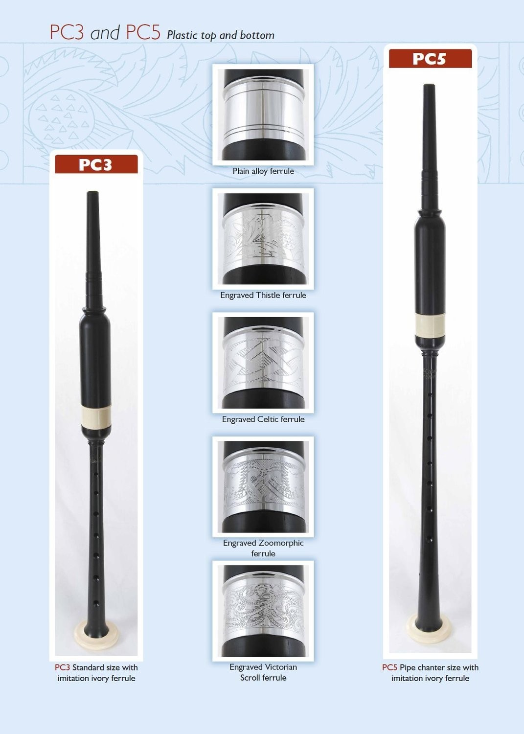 Practice Chanters Mounted Bagpipe Shop MG Reeds