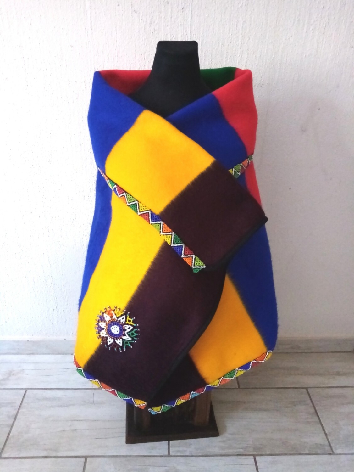 Ndebele Beaded Blanket "Straight Beading"