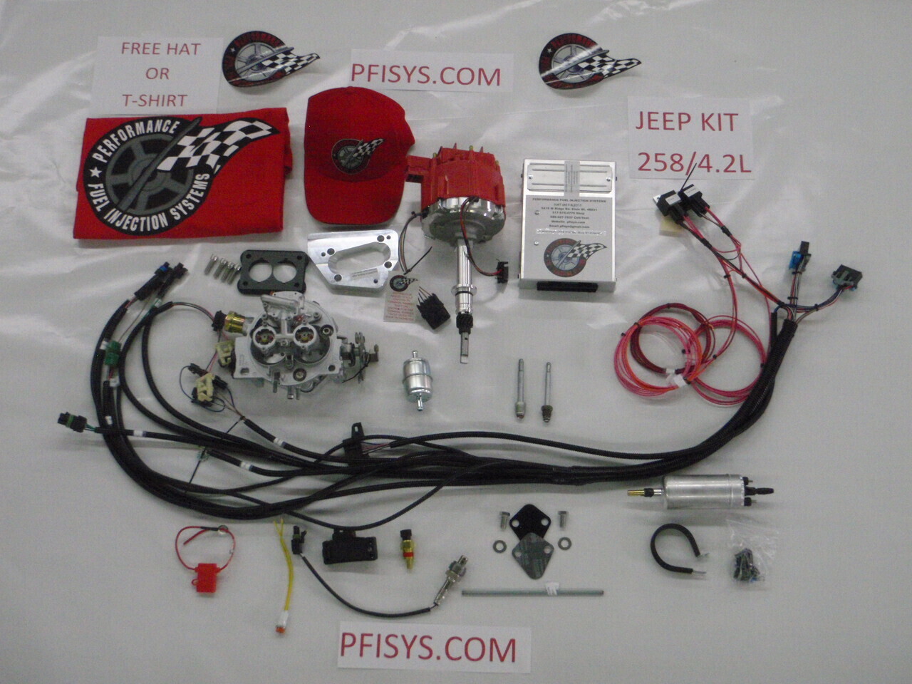 Complete TBI Conversion Kit for 4.2L/258 CI 6 Cylinder W/Intake Fuel
