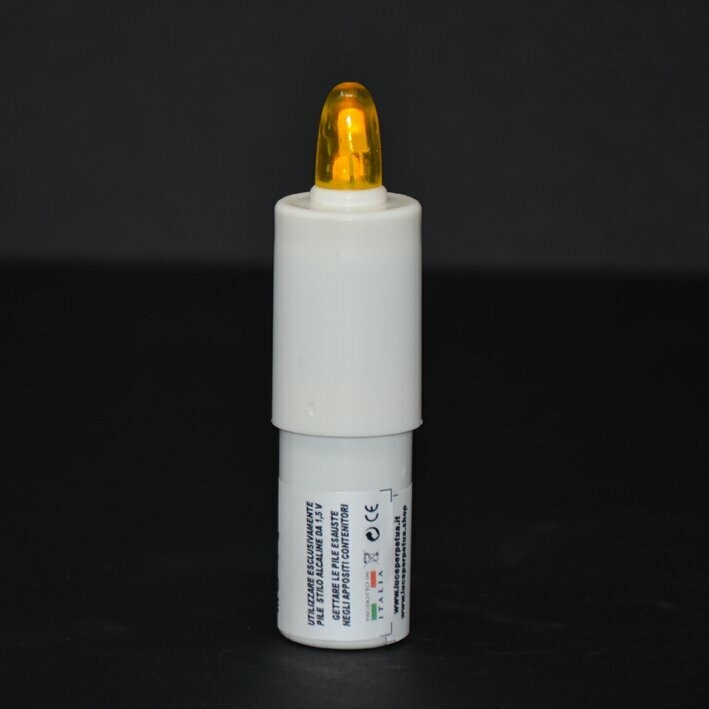 Confezione da 12 lumini a LED gialli caldi, alimentati a batteria