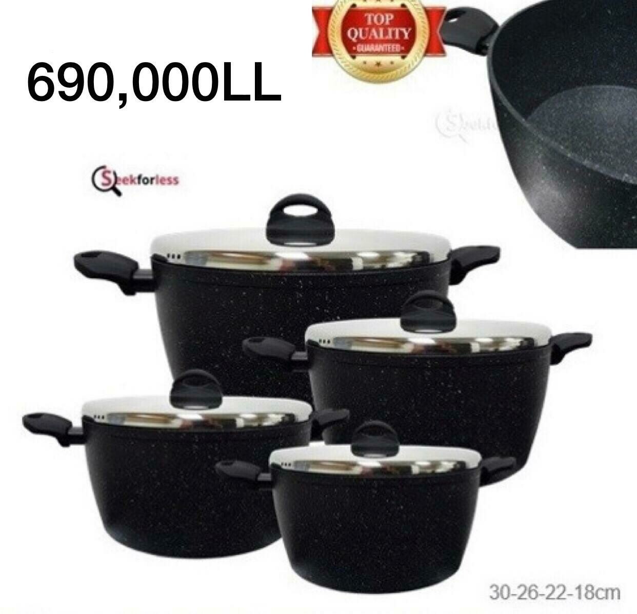 Granite Cookware Set Black