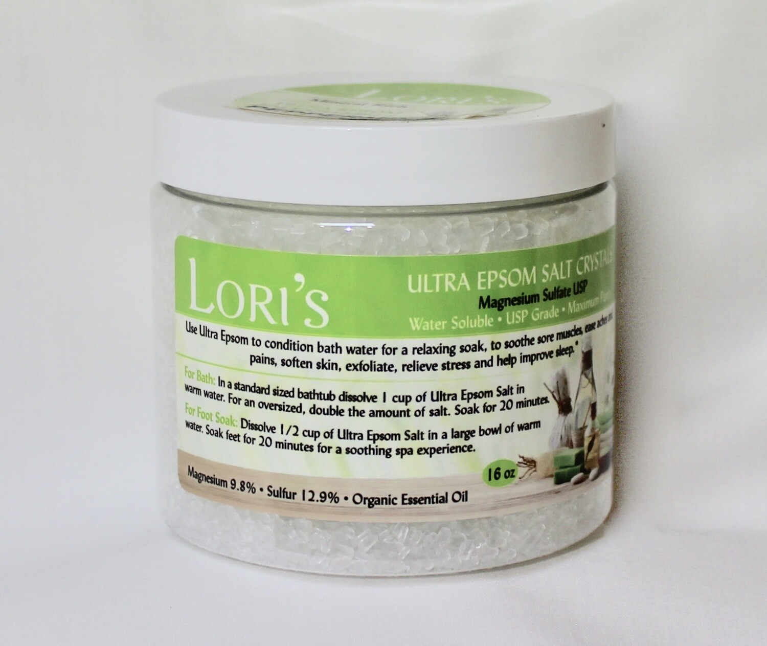 Ultra Epsom Salt Crystals (W) Store Lori’s Soap & Sponge