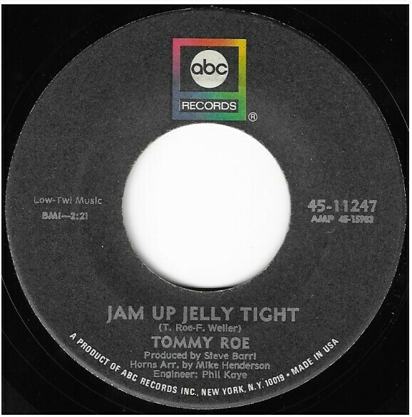 Roe, Tommy / Jam Up Jelly Tight ABC Records 4511247 Single, 7