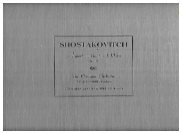 Rodzinski, Artur / Shostakovitch: Symphony No. 1 in F Major | Columbia ...