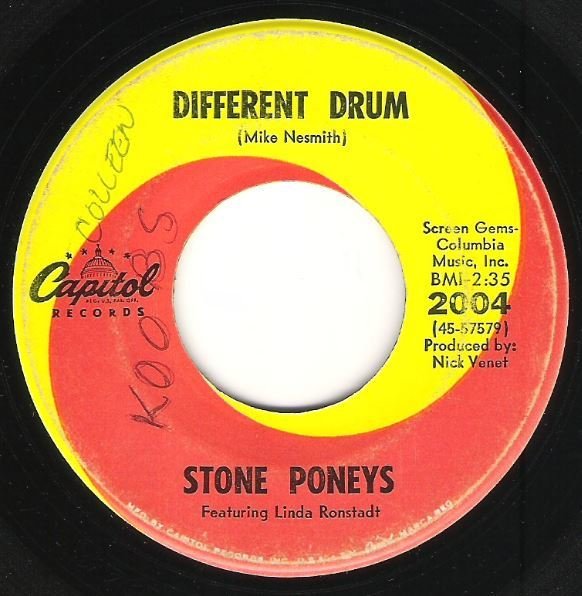 Stone Poneys, The / Different Drum Capitol 2004 Single, 7" Vinyl