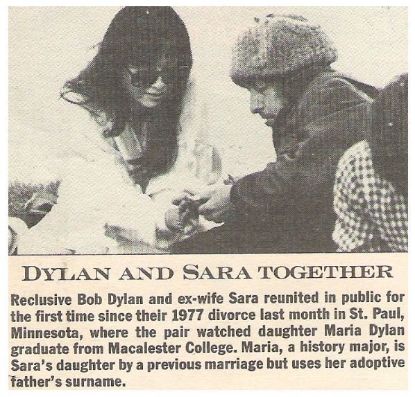 Dylan, Bob / Dylan and Sara Together Magazine Article July 1983