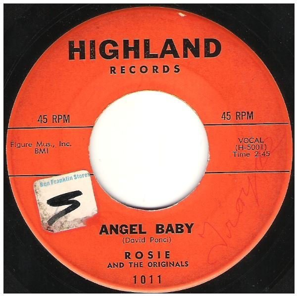 Rosie And The Originals Angel Baby Highland 1011 Single 7 Vinyl Rosie and the originals angel baby highland 1011 single 7 vinyl