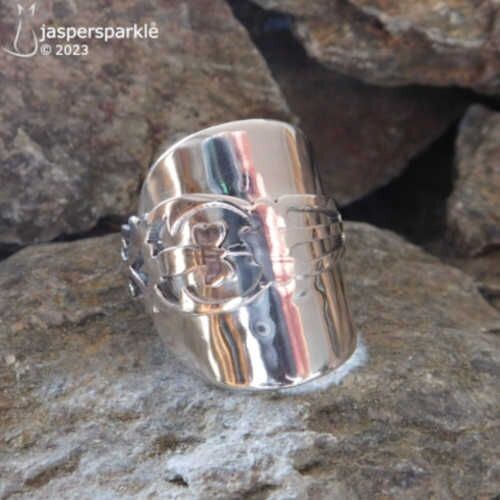 Fretwork Spoon Ring Birmingham 1912 Size R S T U or V