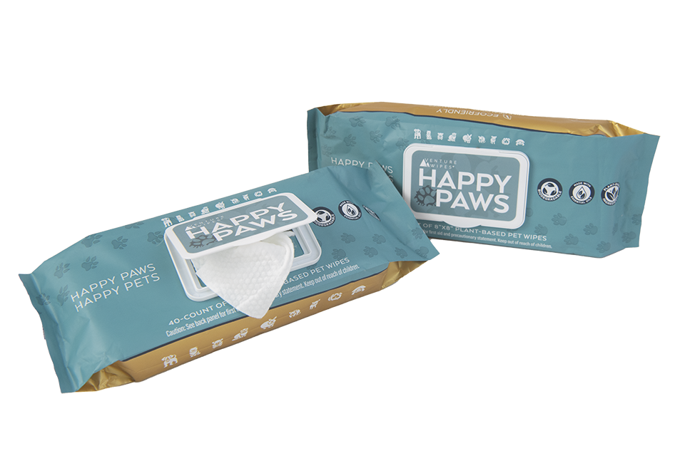 Happy Paws Pet Wipe 40ct Pull Pack Store Venture Wipes