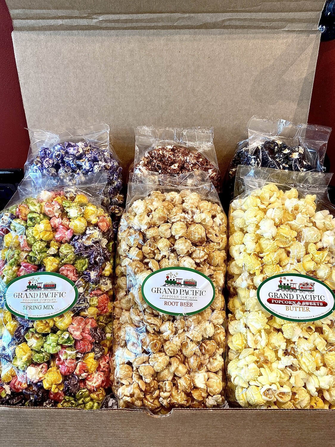 6pack Popcorn Bundle FREE SHIPPING Grand Pacific Popcorn and