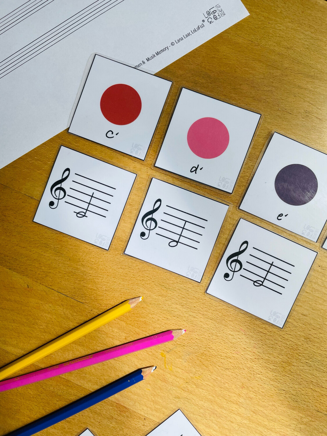 Noten lernen mit Musik Memory