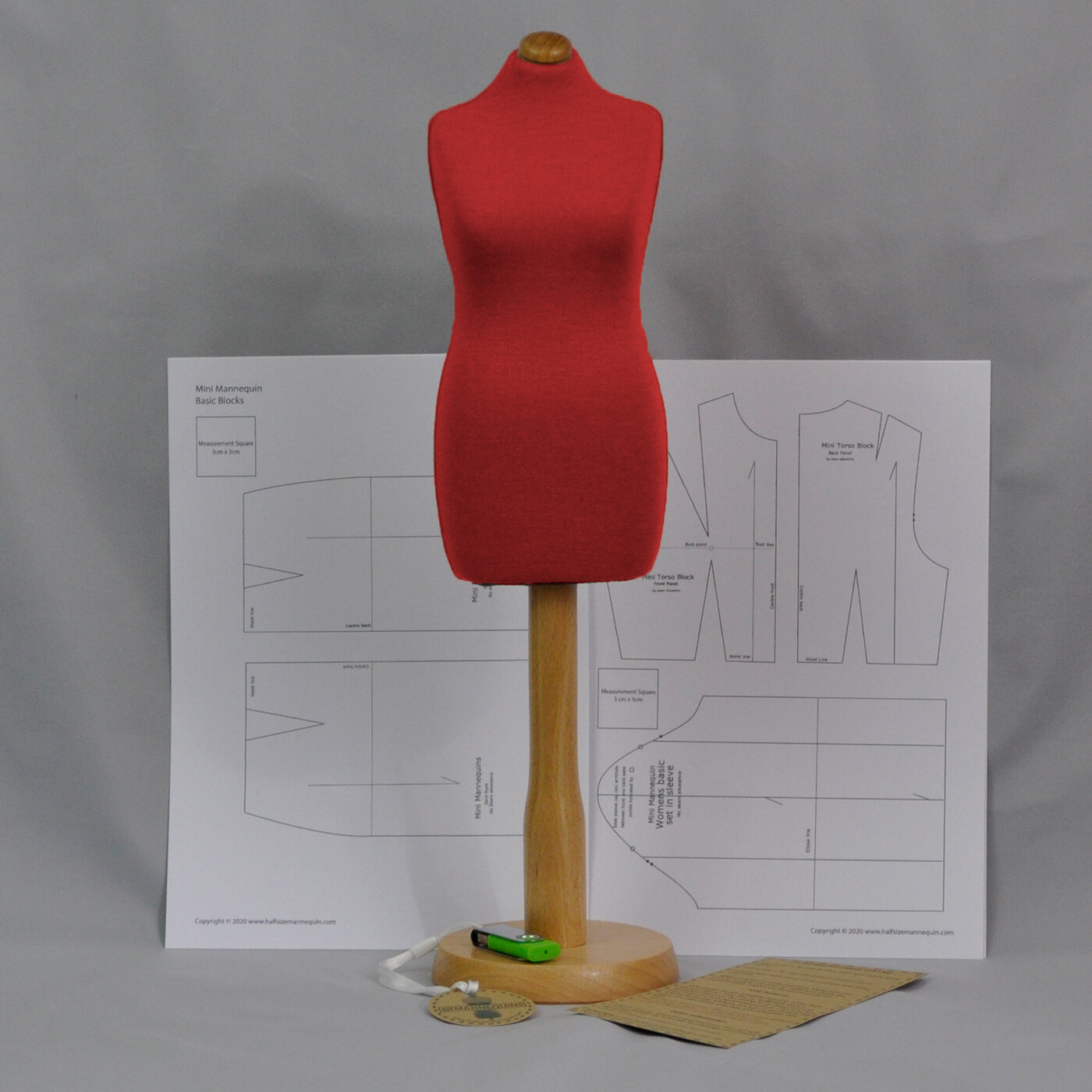 Red dressmakers Mini Mannequin Store Half Size Mannequins