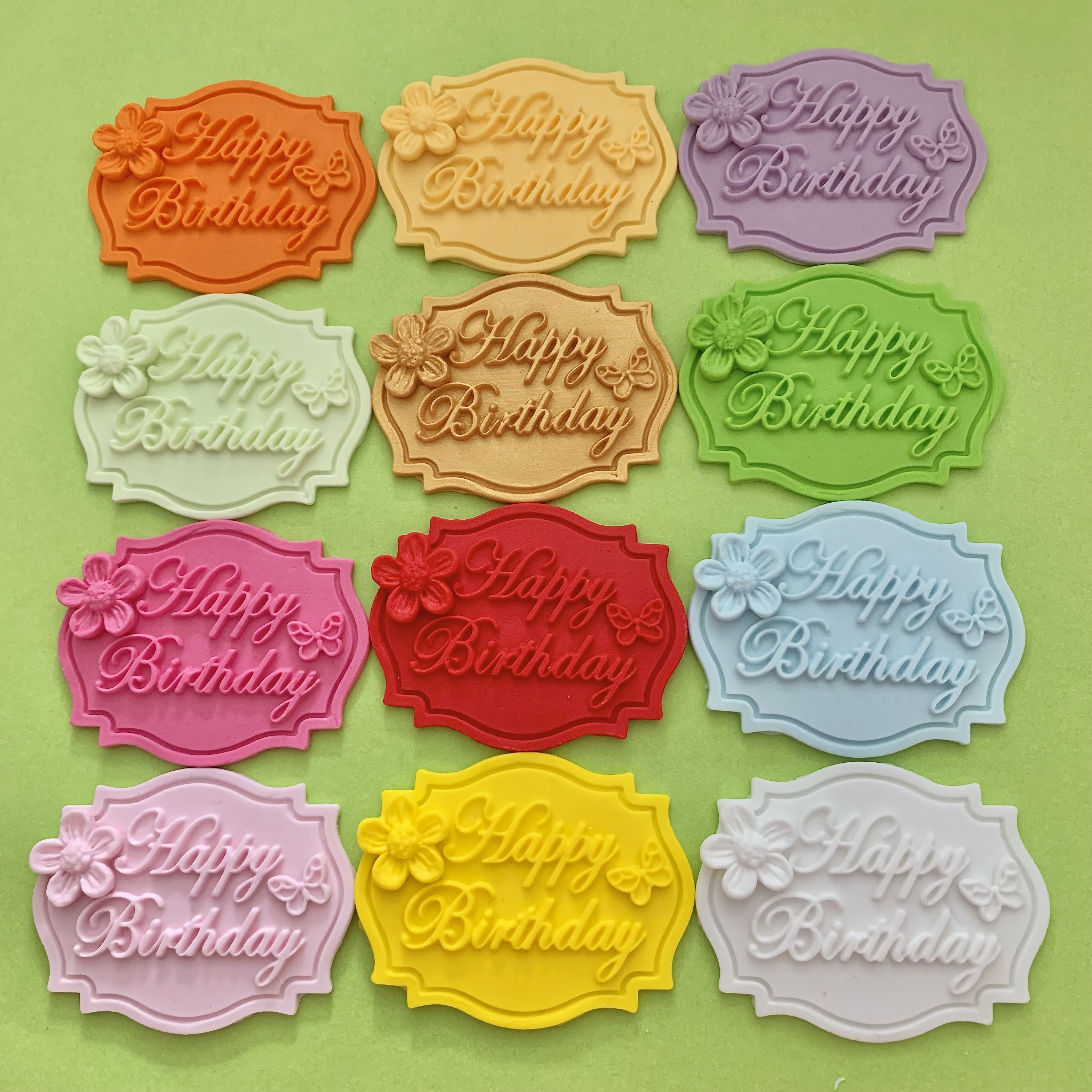 Edible Sugar Paste Plaques and Letters For Cakes
