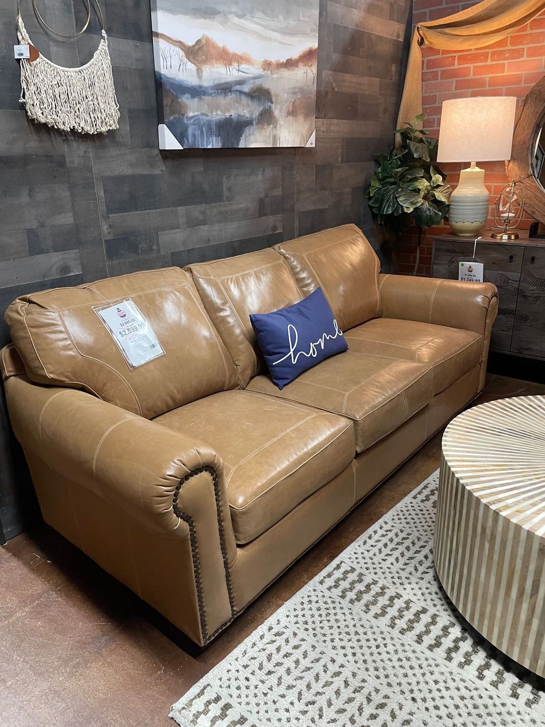 USA made Leather Sofa