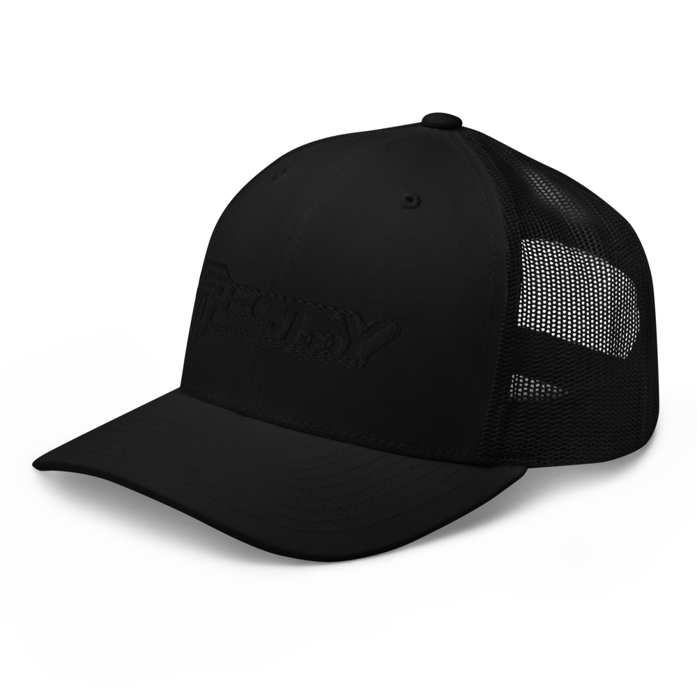 Black on Black Logo Trucker Cap