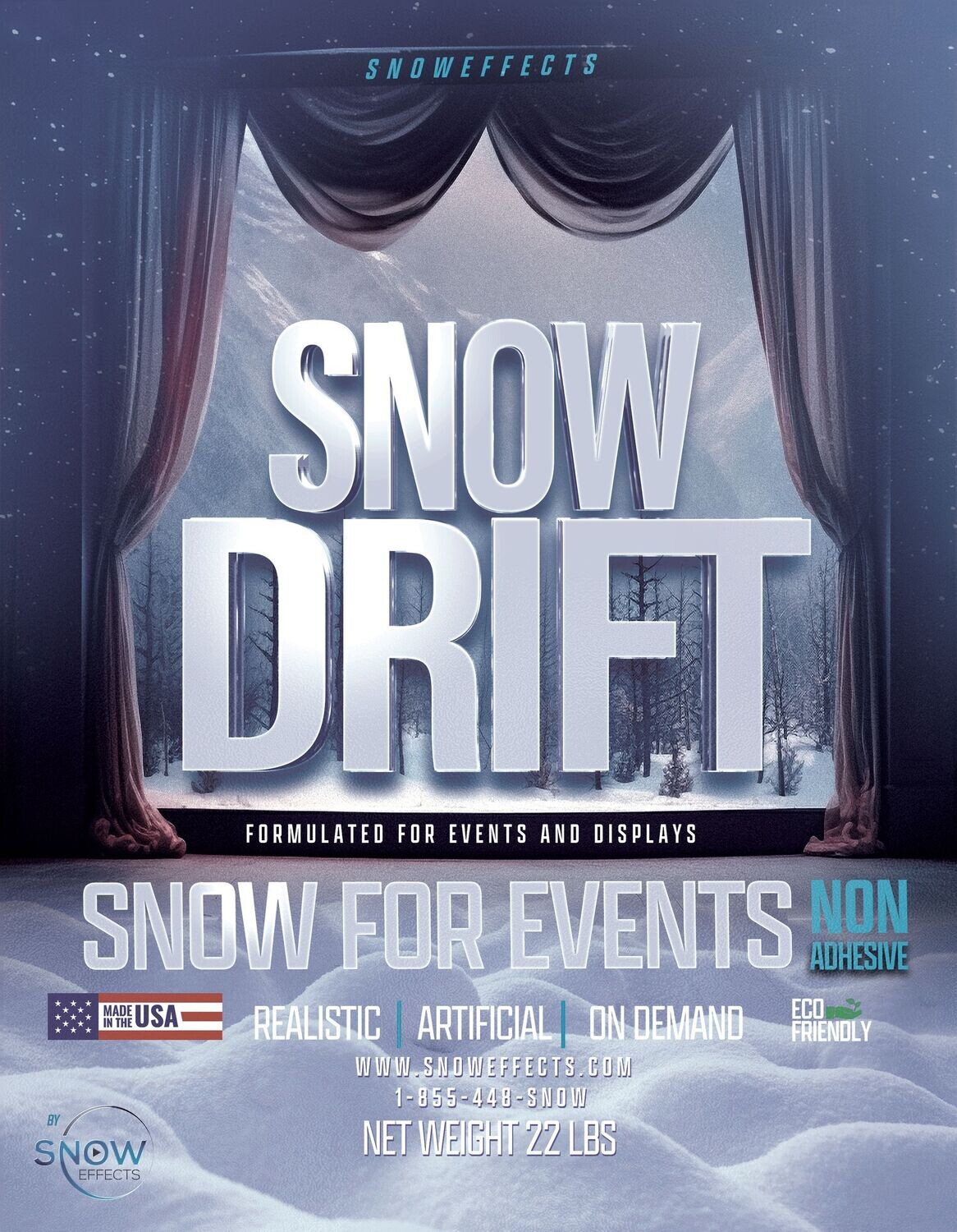 SnowDrift Snow For Events and Displays 22lb bag (NonAdhesive)