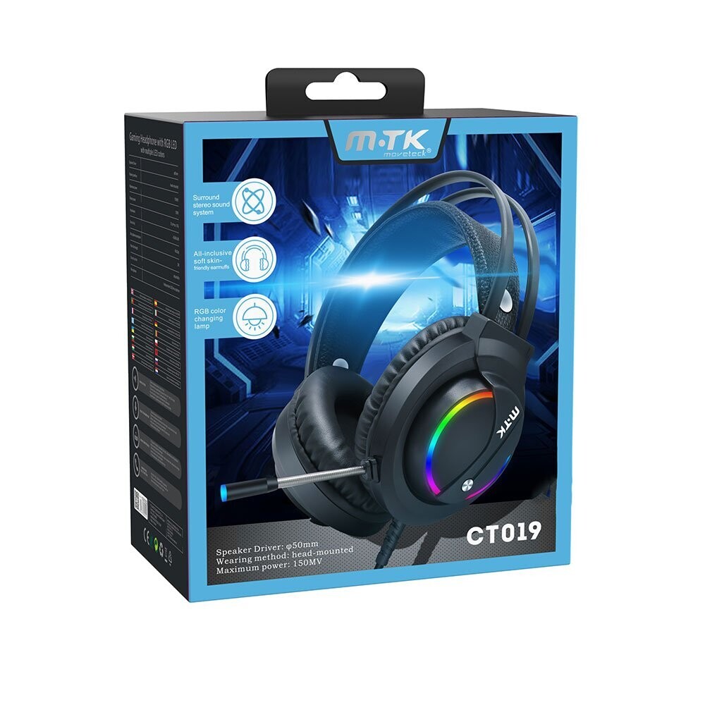 CUFFIE MTK CT019 CON MICROFONO RGB
