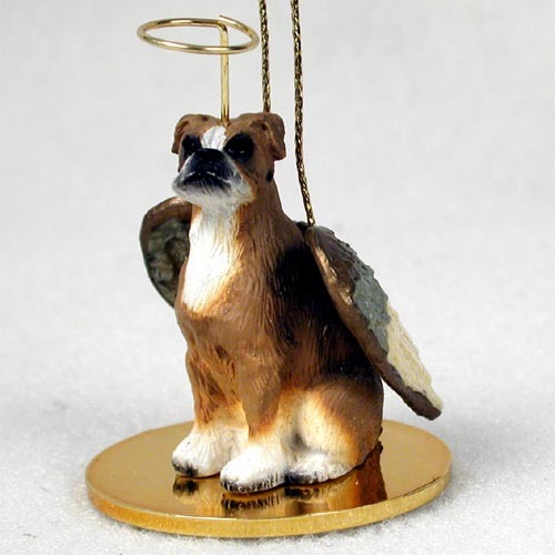Boxer, Uncropped Dog Angel Ornament