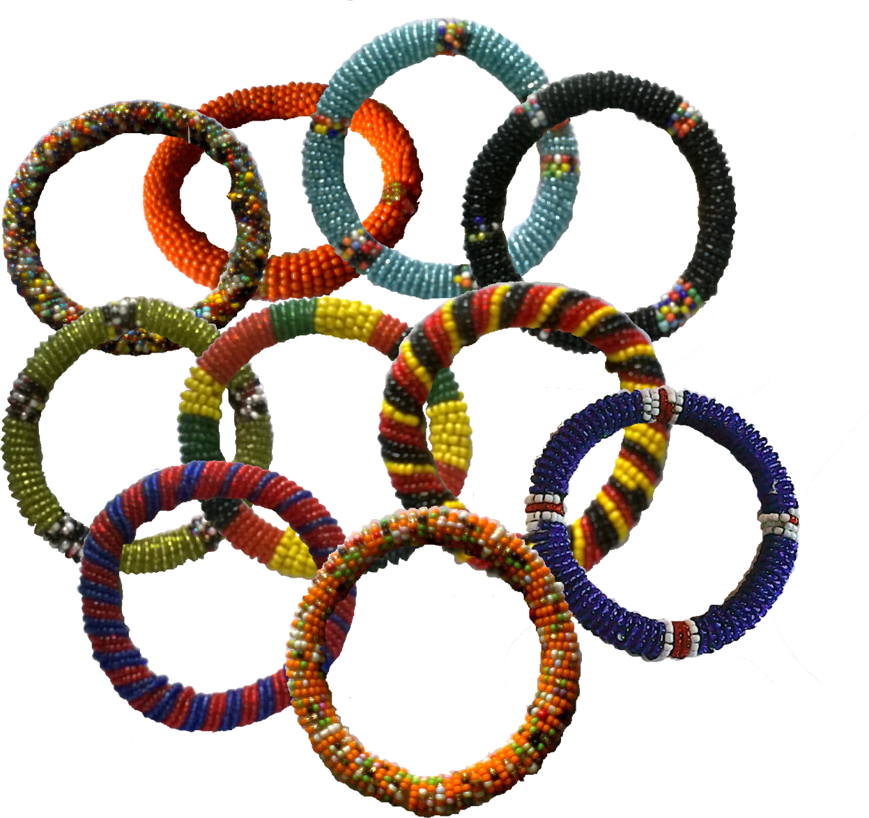 10 pieces Masai beads braceletsMBB002
