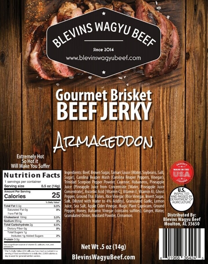 Armageddon Beef Jerky .5oz