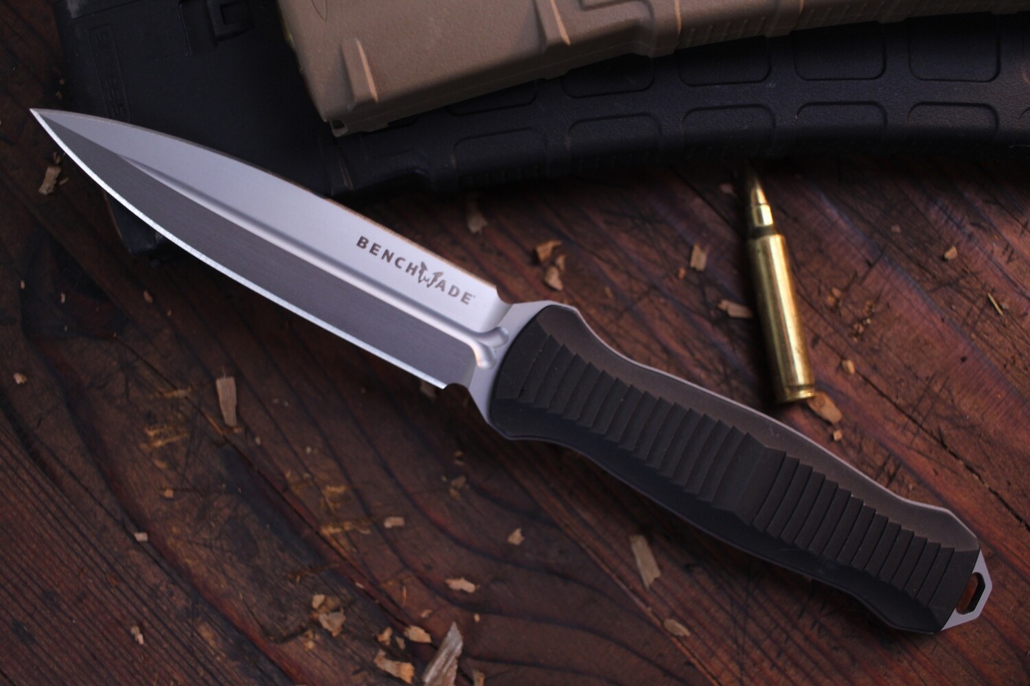 Benchmade Infidel 4.5" Fixed Blade Knife / Stonewash / Black