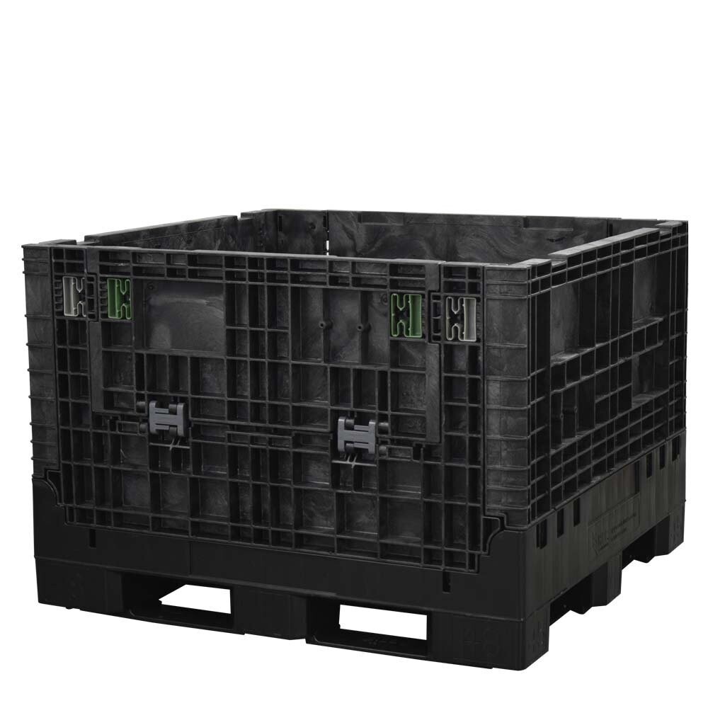 45x48x34 Solid Bottom Collapsible Bulk Container DuraGreen