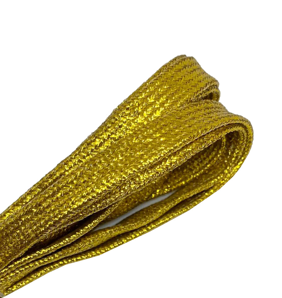 lacets plats dorés