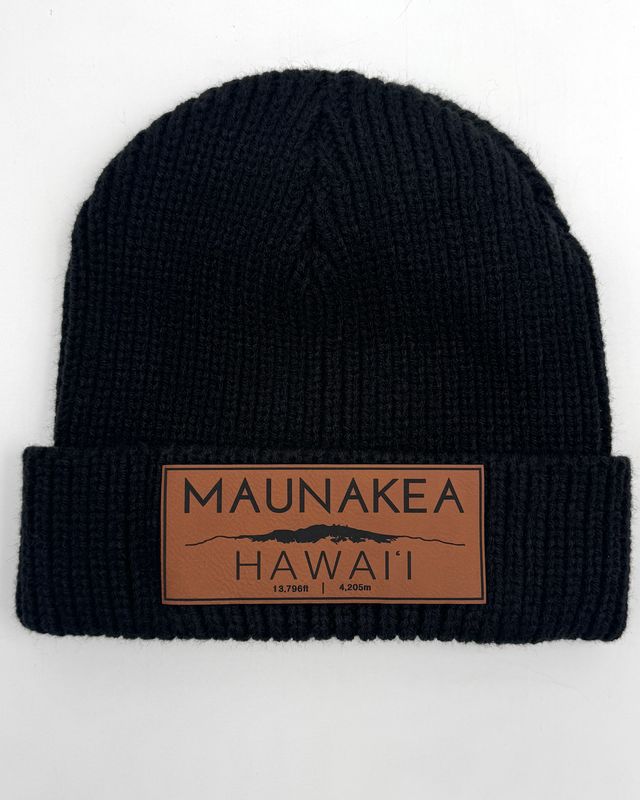 Leather Patch Beanie.