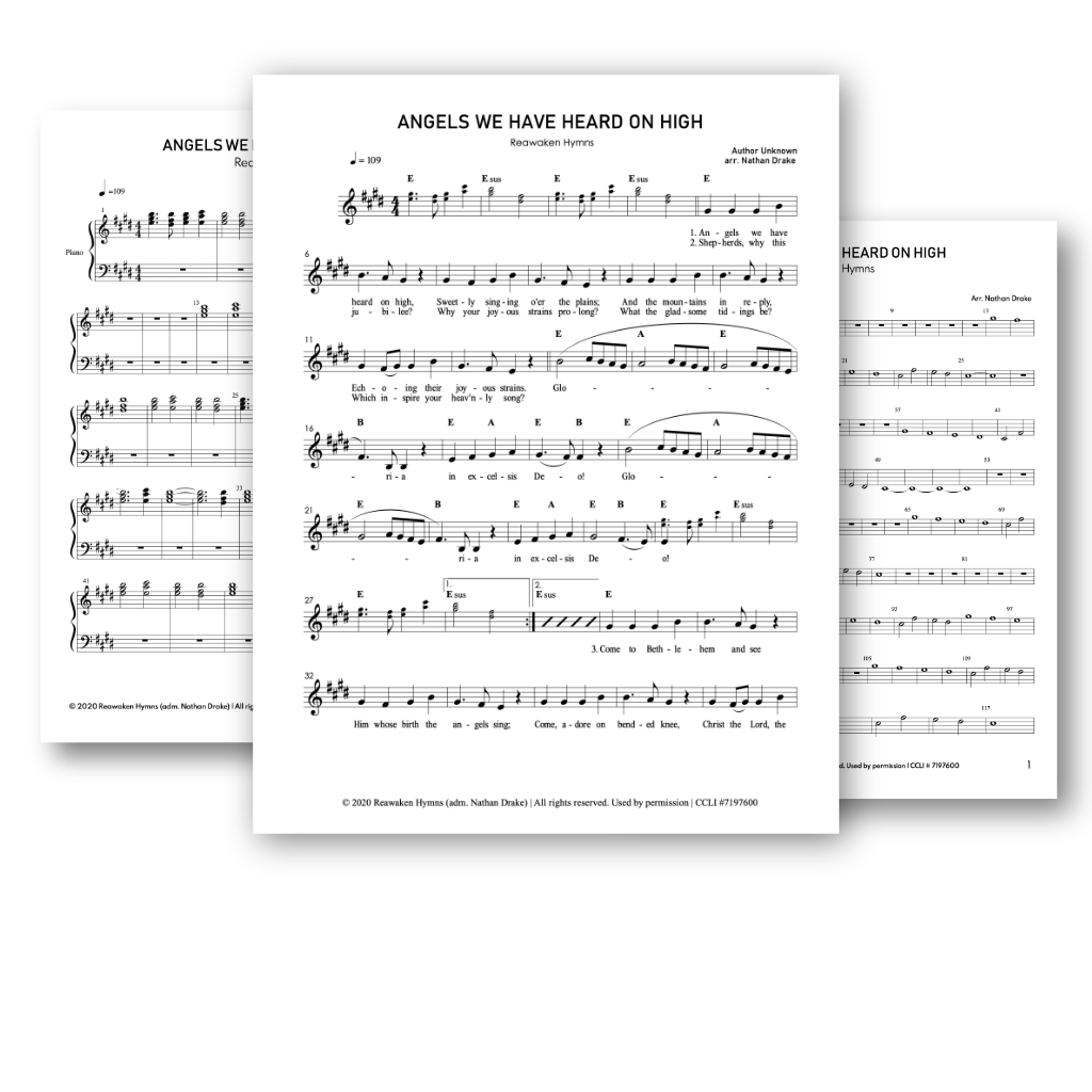 Sheet Music Reawaken Hymns