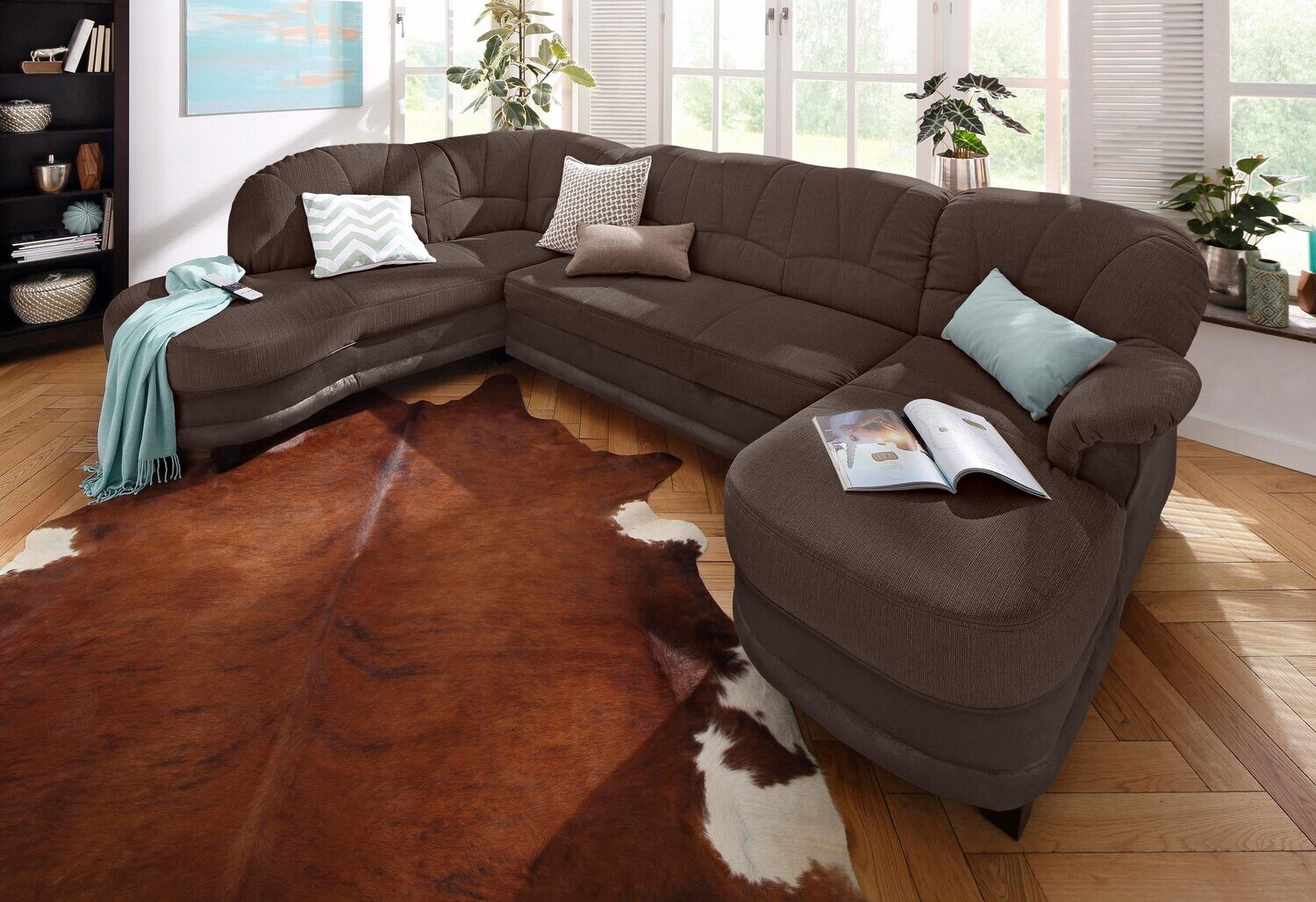 MICROFASER WOHNLANDSCHAFT "CAMELITA" VON HOME AFFAIR! MIT BETTFUNKTION