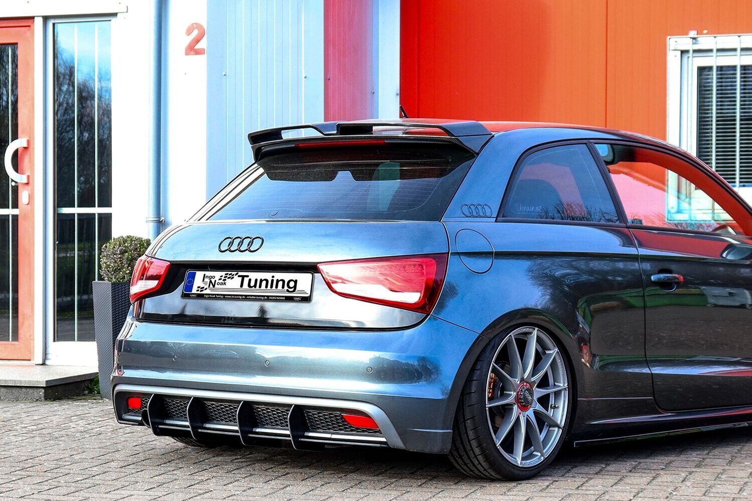 Spoilers De Phares Compatibles Audi A1 (8X) 3/5-portes 2010-2018 (ABS) - Bleu, Avec Homologation TÜV