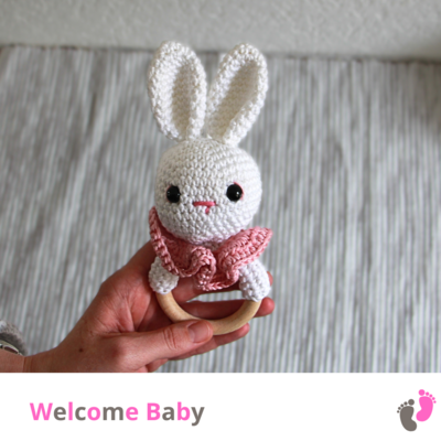 Hochet lapin "avec bruit"