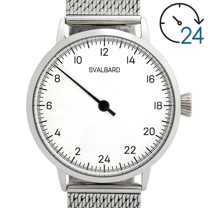 But 24 hour single hand watch Svalbard Elementary AA20