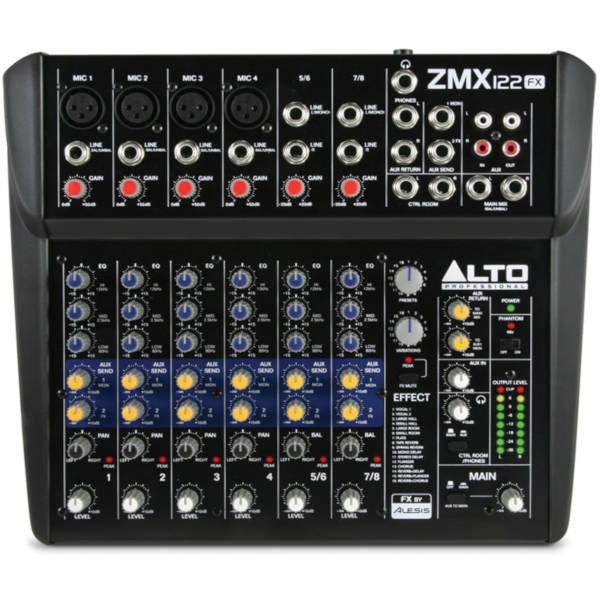 Alto ZMX122FX 8Channel Compact PA Mixer with FX Store Ola DJ