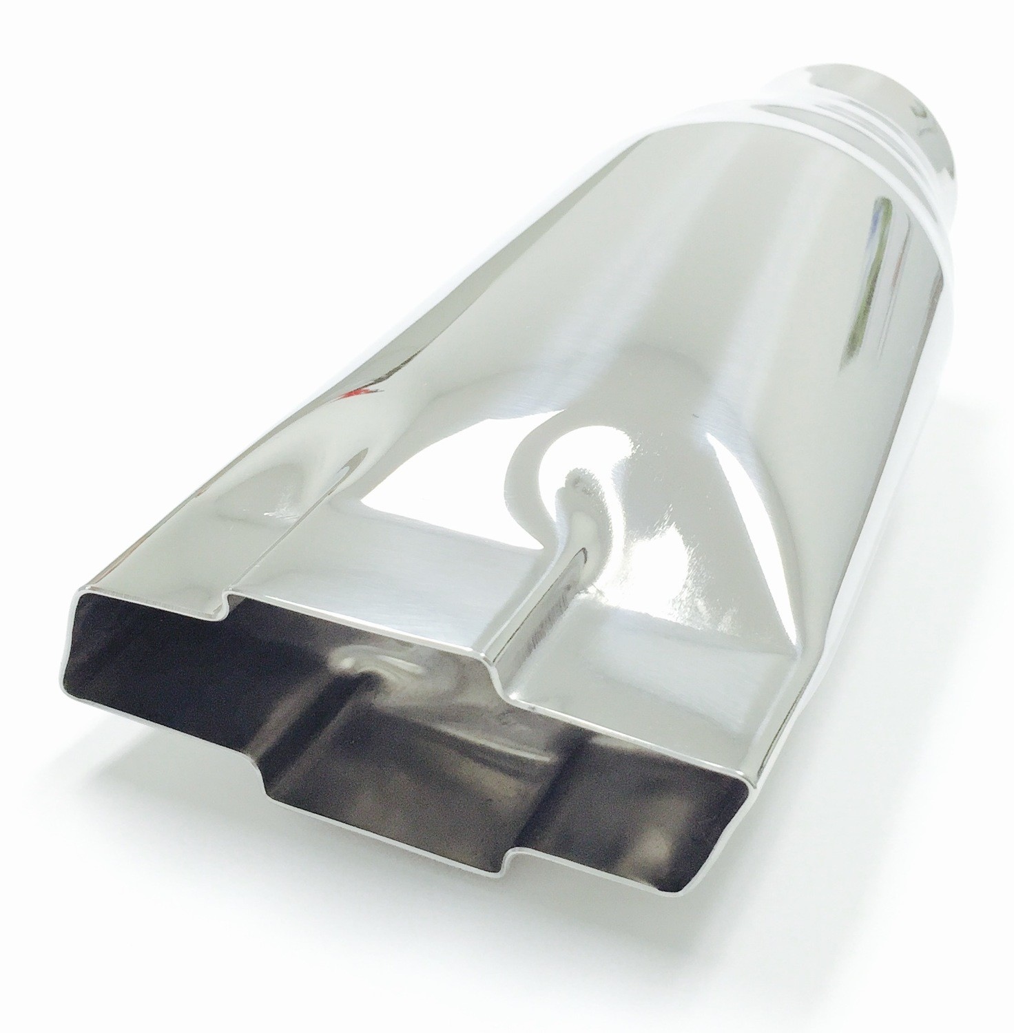 32975 STAINLESS EXHAUST TIP CHEVY BOWTIE 2.75" INLET X 3" OUTLET X 9" OL